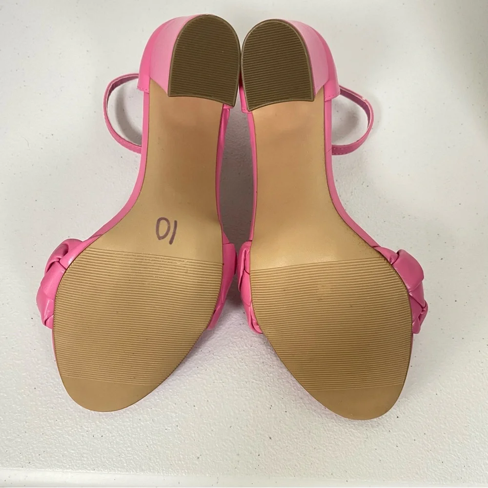 Madden Girl Barbi Sandals Women’s 6.5M Fuchsia Pink Block Heel Open Toe NWOT - Picture 6 of 8